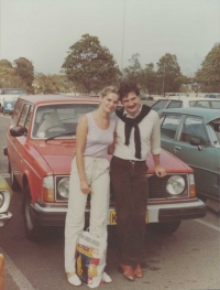 Albín a Júlia pri prílete do Austrálie, Sydney, september 1981