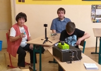 Natáčení rozhovoru s pamětnicí