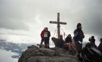 In the Alps, at the peak of Rastkogel - V. Náhlíková at the front (2010)