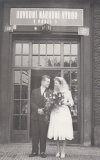Wedding photo of the Míkas, 19 August 1961