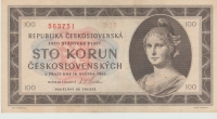 Hundred-crown note from 1945 