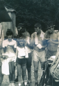 Marek Šlechta with friends in Nízké Tatry mountains, 1984