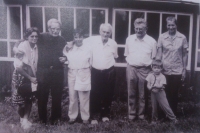 Gathering at the Walden cottage in Nový Hrozenkov: Juraj, Atahualpa, Šaman and families (1987)
