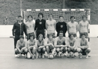 The national junior team of Prague at a tournament in Switzerland. The tournament was happening at the same time as the entrance exams for the university but Michal Barda was accepted without them. 1974