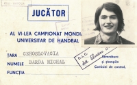 Accreditation card from the 1975 World University Games in Romania
