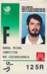Accreditation card from the 1988 Olympic Games in Seoul, South Korea