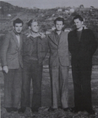 Václav Martínek together with classmates before or after graduation, 1946