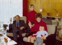 In a Dutch apartment with his family, between 1970 and 1972