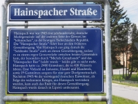 Informační tabule na staré cestě ze Sohlandu do Lipové (Hainspach)