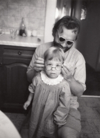 With his older daughter Tereza (1993)