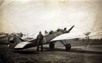 Amateur-built airplane Koželuh [Tanner] which was acquired by the flying school. Here, the airplane was using sign B-12.1