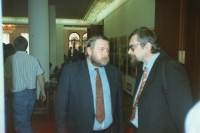 In the Parliament, with Pavel Popovič, beginning of the 1990's