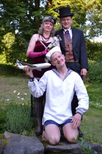 S rodinou na Pejškovně (Eva Vorlíčková, manžel Jan Kárník, syn Václav Vorlíček) / 2015