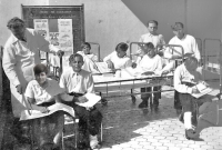 In the medical institute in Dolny Smokovec, first from the left, 1946