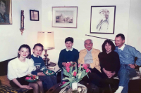 Visiting friends in 1994,  Katharina Dötterl first on the left 