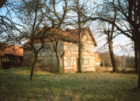 A house where the witness had been born, prior to her emigration to the Western Germany 