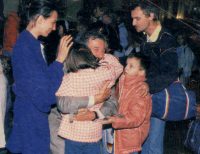 Rozloučení s panem velvyslancem H. Huberem po odchodu z velvyslanectví Spolkové republiky Německo v Praze dne 30. září 1989