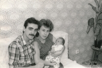 Jan Slezák with his family, 1983