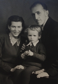 Radomír Malý with his parents Jan and Marie née Medková