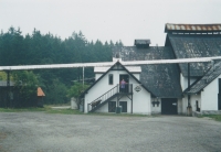 Libuše Trpišovská in front of the restaurant in 1990s 