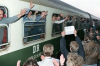 The arrival in the West1989 (Markus Rindt in the window)