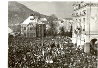 Revolution meeting on November 27, 1989 in Ružomberok
