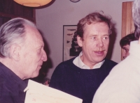 Václav Havel on Sergej Machonin's 70th birthday party, 1988