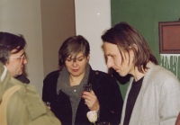 Daniela Balabán with art historians Jana and Jiří Ševčík - Prague, 1993