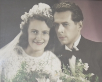 Naděžda and Josef Halásek, their wedding 1949