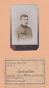 Vlastimil Úlehla's father Josef in the army (Austria-Hungary)