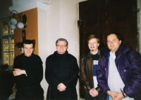 Miroslav Blažek with František Jindřich Holeček, early 1990s
