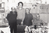 With parents and grandparents from his father's side, Nová Paka, 1985