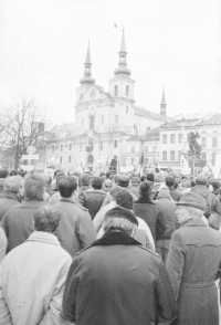 General strike in Jihlava on November 27, 1989