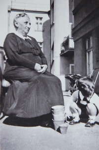 1935, Pavel with his maternal grandmother