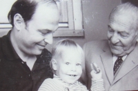 With father and son Martin, 1971