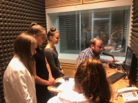 Nahrávání reportáže v Českém rozhlase