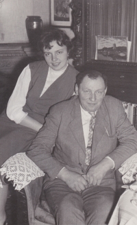 Josef Blažek with his daughter Věra