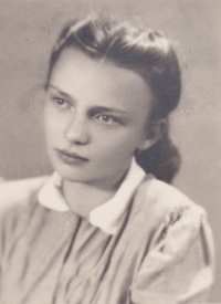 Věra Rolečková, daughter of the miller Josef Blažek, 14-years-old (1951)