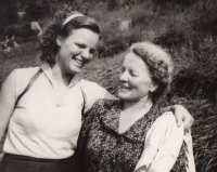 Dagmar and her mother. 1956