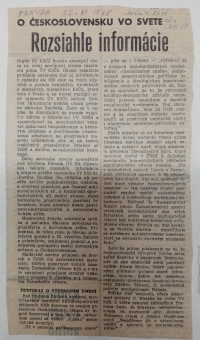 Article in Journal Pravda which critized Milan Dobeš´s work
