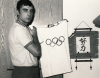 Jiří Daler in Brno just after the Olympics in Tokio in 1964