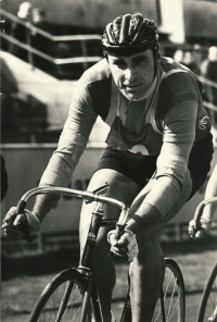 Jiří Daler při závodě,during the race in 2nd half of 1960s 