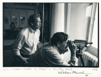 Václav Havel and Miroslav Masák; 1990