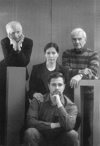 Manželka Eva Benadová-Masáková, Miroslav Masák, dcera Anna Masáková, vnuk Petr Tajčman, 1995