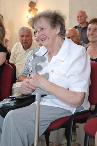 Olga Pešoutová v roce 2016, 120. výročí narození plukovníka Zdeňka Vltavského