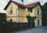 House of his great-grandfather Eduard Grégr in Lštění 