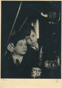 With his brother Eda in 1941 (a photo for 'Dětská neděle' magazine)
