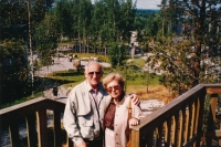Manželé Jitka a Jiří Havlovi na dovolené ve Finsku, 1986