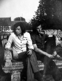 Vladimír Šiler on left with a friend Plotzer in 1970s