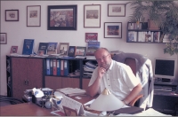 Jiří Razskazov in his office of the deputy mayor, Pardubice, 2004